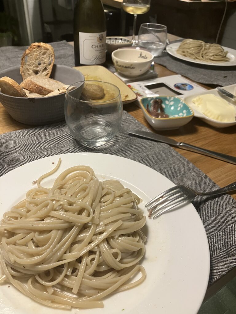 Finalmente un bel piatto in questo caso di linguine Monograno felicetti per la ricetta per me ottimale della "pasta burro e alici".